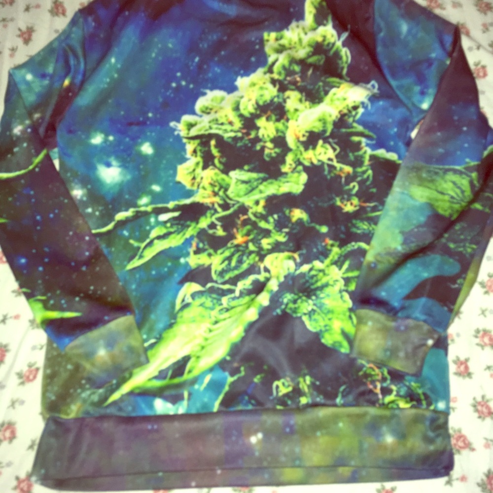 Galaxy weed sweatshirt
